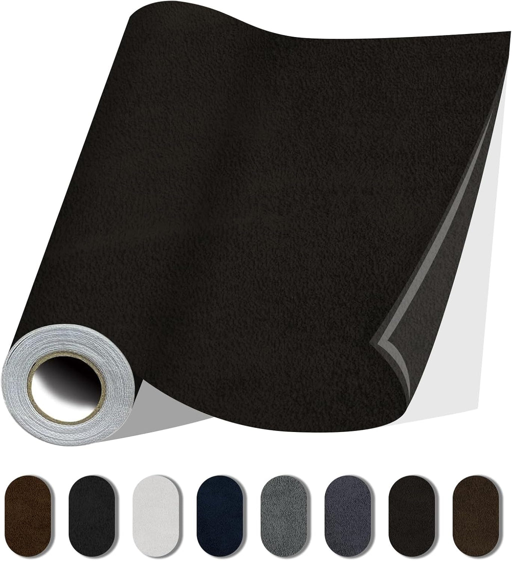 Fabric Repair Patches, 35X79 Inch Self-Adhesive Suede Patches Tape Durable, DIY Large Fabric Repair for Sofa, Couches, Furniture, Chair, Clothing （35X79 Inch, Coffee）