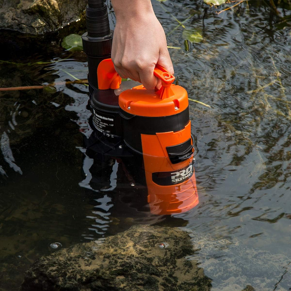 Sump Pump, Prostormer 3500 GPH 1HP Submersible Clean/Dirty Water Pump with Build-in Float Switch for Pool, Pond, Garden, Flooded Cellar and Irrigation