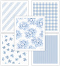HALL & PERRY Swedish Dishcloths for Kitchen, 5-Pack, Reusable Cellulose Sponge Cloths for Kitchen & Cleaning – Eco-Friendly, Ultra-Absorbent, Quick-Drying (Floral Blue)