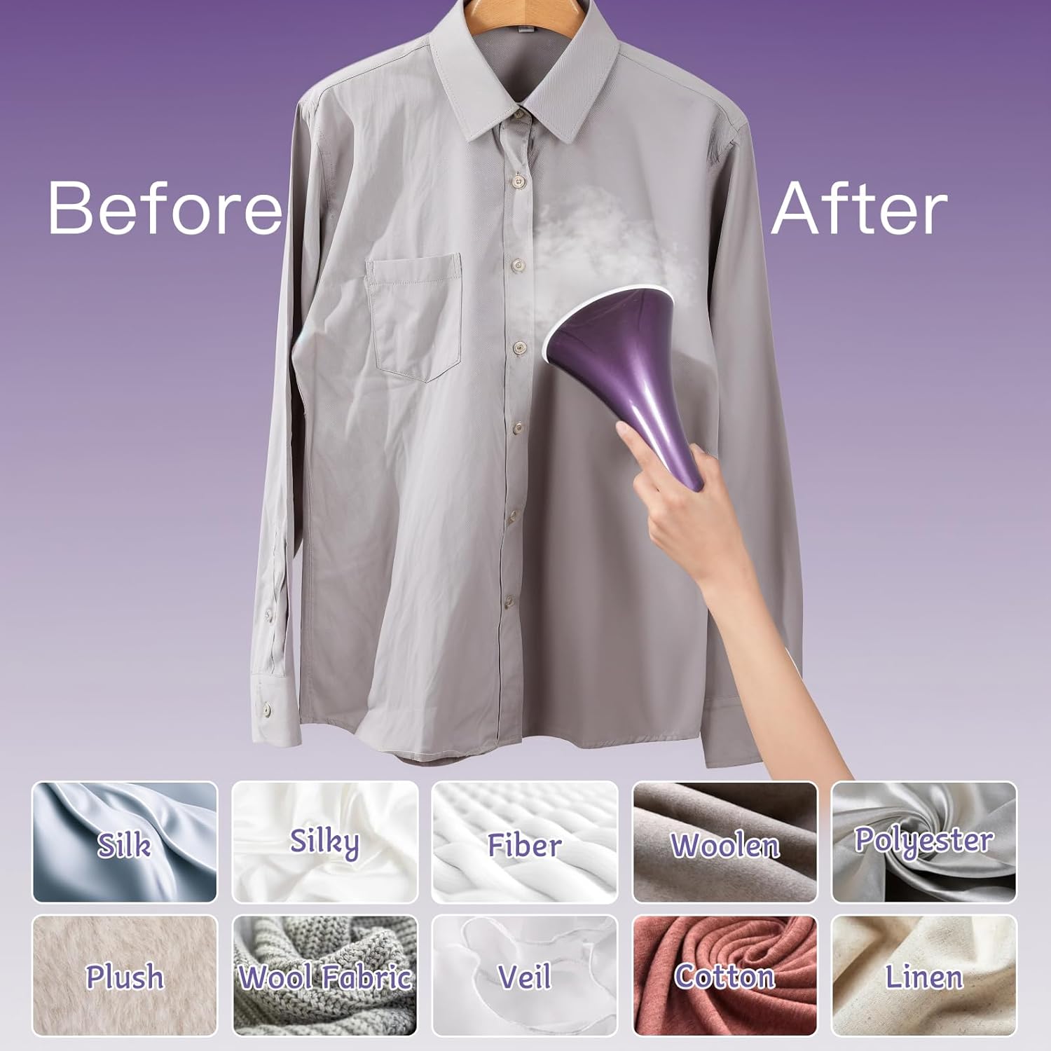 X-Large 3.8L Water Tank Steamer for Clothes, 1500W Powerful Standing Garment Steamer, 90 Mins Continuous Steaming, 45s Fast Heat-Up, Wheels for Easy Movement