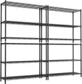 Storage Shelves, 4 PCS 48" L x 20" W x 47" H Heavy Duty Garage Wire Shelving Unit Loads 1200LBS, 3-Tier Adjustable Metal Industrial Utility Shelf Rack for Kitchen, Laundry Room, Basement