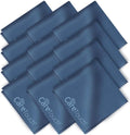 Care Touch Eyeglass Cleaning Cloth - 12 Pack of Microfiber Cleaning Cloth for Glasses, Lenses, Phones and Screens - Large, Lint-Free, Reusable and Scratch-Free - 6 x 7 Inches - Navy