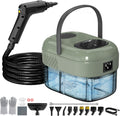 2500W Handheld Steam Cleaner, 3-Level Adjustable Steam Cleaner for Home with 21 Accessories, Multipurpose Portable Steamer Cleaning for Car,Floor,Furniture,Tile,Grout,Couch,Fast Heat-Up (Green)