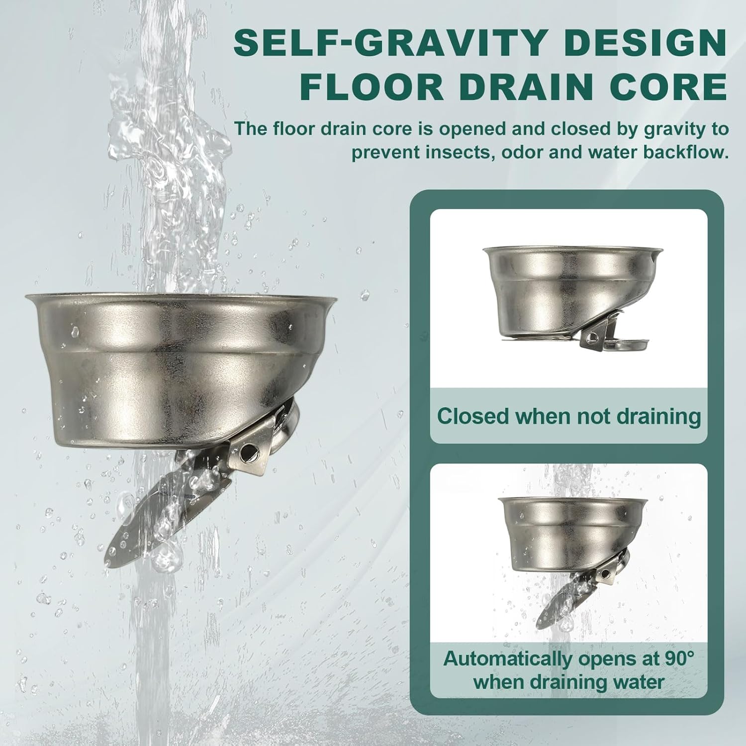 uxcell Rectangular Shower Drain, Brushed 304 Stainless Steel Odor-Proof Floor Drain Linear Shower Drain Hair Catcher for Bathroom Kitchen and Laundry Room(12 Inch, Brushed Silver)