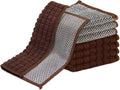 Dish Cloths for Washing Dishes 8 Pack Multipurpose Wire Miracle Cleaning Coths Non-Scratch Wire Dishwashing Rag Lint Free Microfiber Cleaning Cloth for Kitchen Windows (Brown)