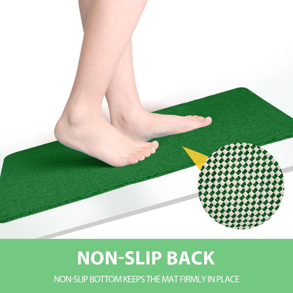 Non-Slip Bathtub Mat, Anti Slip Shower Mat, Fast Drying Bathtub Mats, Foot Scrubber Mat, Anti Slip Mat for Tub, Floor, Bathroom, Kitchen, Home, Hotel (Dark Green 32"×17")