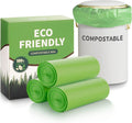 5 Gallon Trash Bags Compostable Compost Small Garbage Bag Extra Thick 0.78 Mil for Kitchen Bathroom BPI Certified 45 Counts, Green