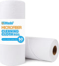 Microfiber Cleaning Cloth, 50 Sheets Shop Towels Commercial Grade Washcloths Lint-Free Clean Rags Bulk Towels for Cars Mechanic Restaurant Garage Housekeeping, 11.5"x 11.5", White