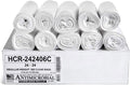 Aluf Plastics High Density Trash Bags, 10 Gallon, 1000 Count, 6 Micron (eq), 24" x 24", Clear, for Bathroom, Office, Industrial, Commercial, Janitorial, Municipal, Recycling