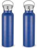 Neihepal 20 oz Insulated Water Bottles Bulk 2 Pack,Stainless Steel Double Wall Sport Bottle with Lid of Handle,Metal Reusable Thermoses Flask with Cup Cap for School,Cyclists,Gift (Navy,Set of 2)