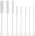 8 Pack Straw Brush Cleaner with Different Diameters (3mm-30mm) - 12" Long Nylon Brush for Water Bottles, Baby Bottles, Sippy Cups & Tumblers | Reusable Tube Cleaner for Straws and Narrow Pipes