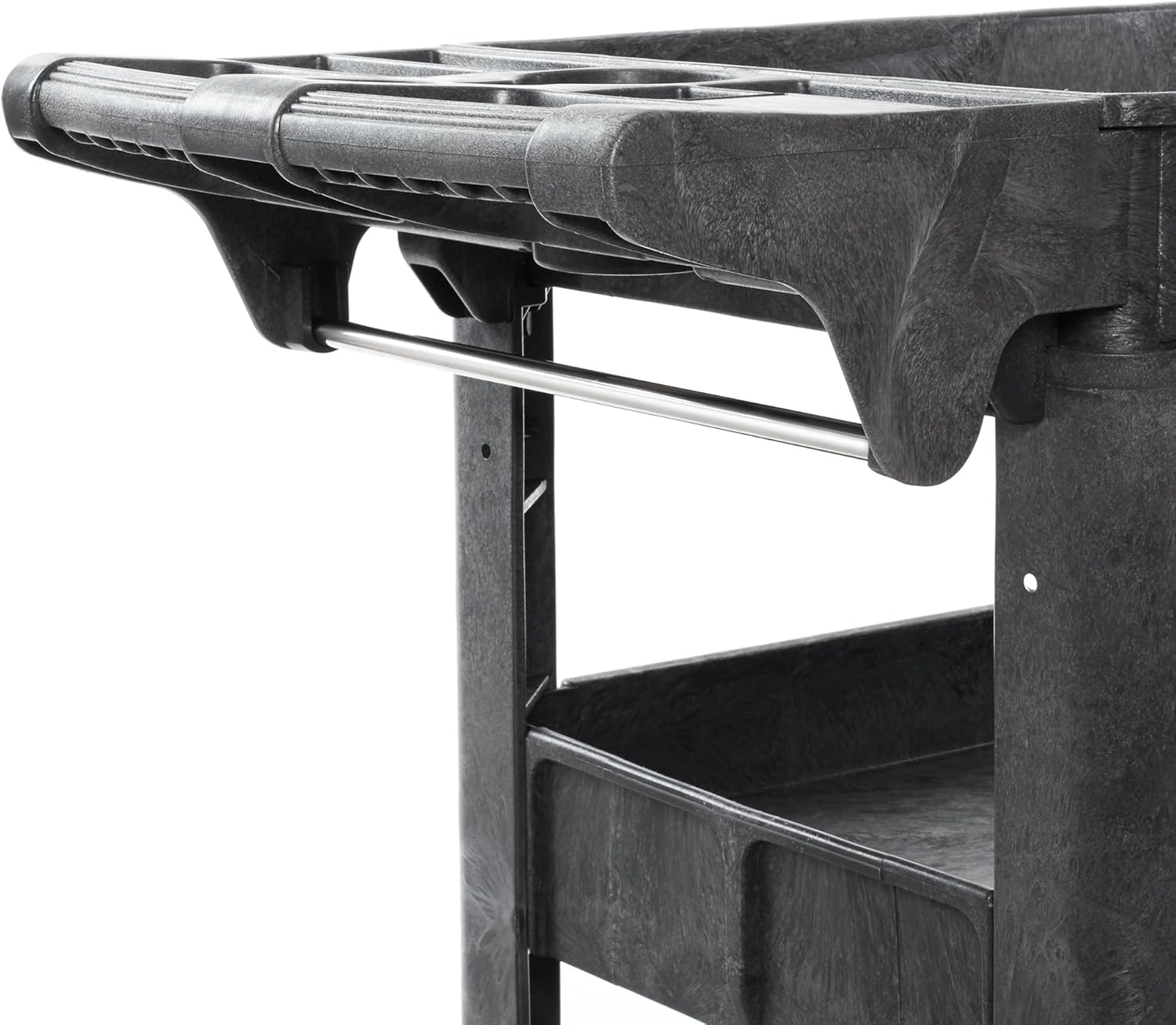 Dryser Utility Cart with Wheels, 40" x 17" Heavy Duty 550 lb. Capacity with Shelves - 3 Tier Rolling Cart with Two 5" Swivel Casters for Warehouse, Garage, Cleaning