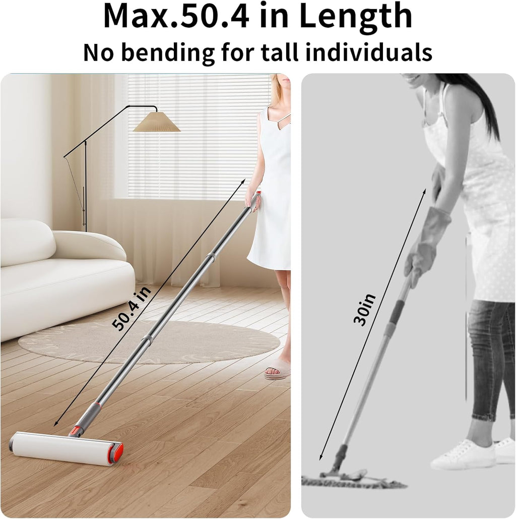 Large Lint Rollers for Pet Hair,Extra Sticky 9.45'' Giant Lint Roller with 240 Sheets Lint Rollers with 3 Extendable Handle for Floor,Carpet, Couch, Clothing, Animal Fur