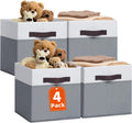 Criusia Fabric Storage Cubes - 11 Inch Collapsible Storage Bins 4 Pack - Clothes Organizer Bins for Closet, Shelves, Cube Organizer/Home Organization and Storage Baskets for Organizing Toys Blanket