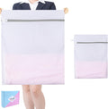 Mesh Laundry Bags, Mesh Wash Bags, Durable Mesh Structure with Strong Zipper, Suitable for Underwear, Delicate Clothes, Pants, Shoes, Socks Washing (Honey mesh, Extra Large 24*36in+36*44in)