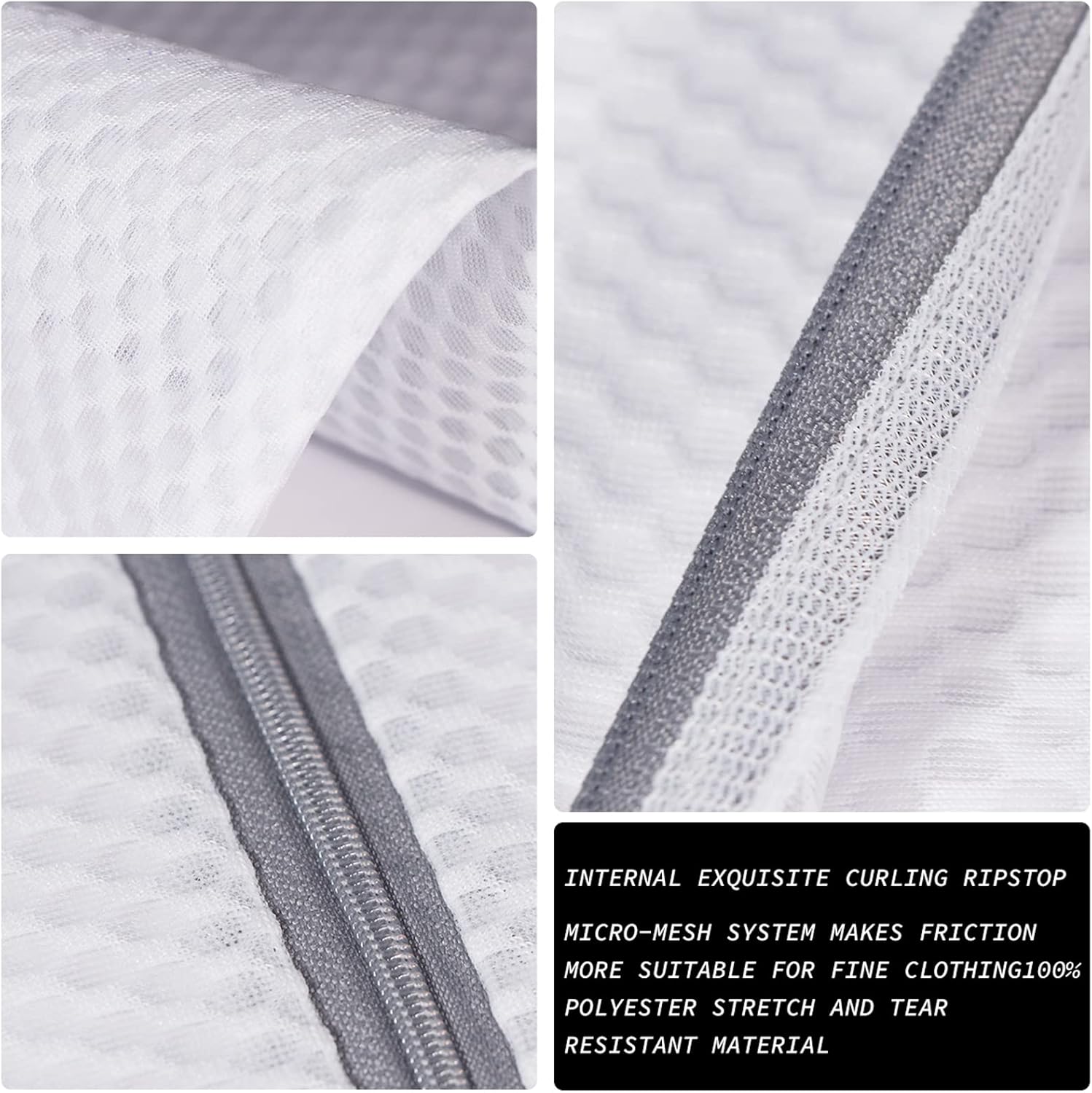 4Pcs Durable Honeycomb Mesh Laundry Bags for Delicates Reusable Wash Bag(1XX-Large 24 x 24 Inches,1X-Large 20 x 24 Inches,1 Large 16 x 20 Inches, 1 Medium 12 x 16 Inches)