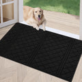 REFETONE Indoor Doormat, Front Back Door Mat 36"x59" Absorbent Rubber Backing Non Slip Door Mats, Low-Profile Resist Dirt Entrance Rugs, Machine Washable Door Rugs Inside Floor Mat for Entryway, Black