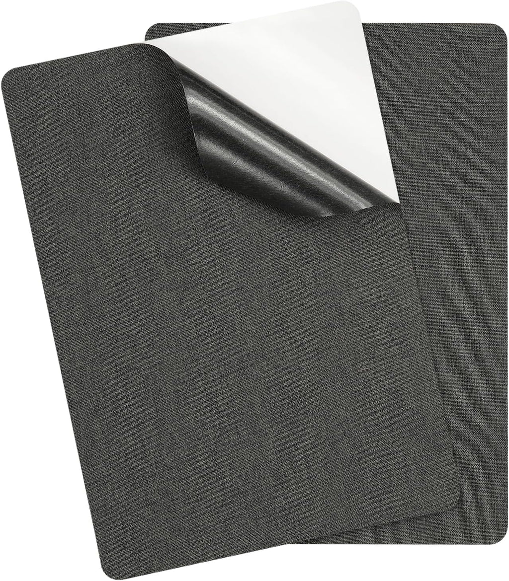 PATIKIL 8x11 Inch Linen Repair Patches, 2Pcs Self-Adhesive Fabric Patch for Sofas Tote Bags Furniture Car Seats Clothes Tents, Gray