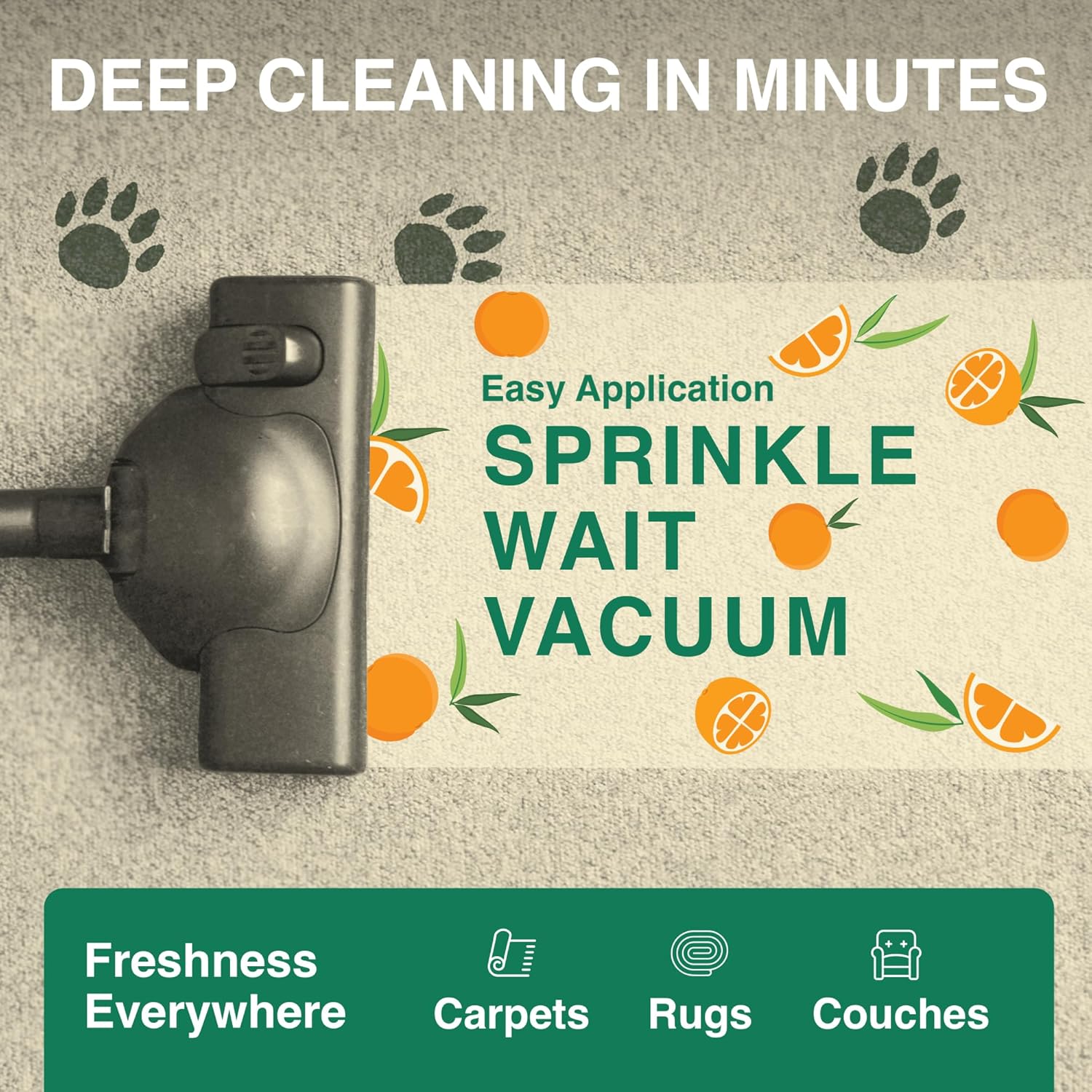 Good Natured Brand | Carpet Deodorizer & Freshener Powder | 31 oz Pet Odor Eliminator for Strong Odor & Pet Urine | Fresh Natural Sweet Orange Scent | Safe for Homes with Pets