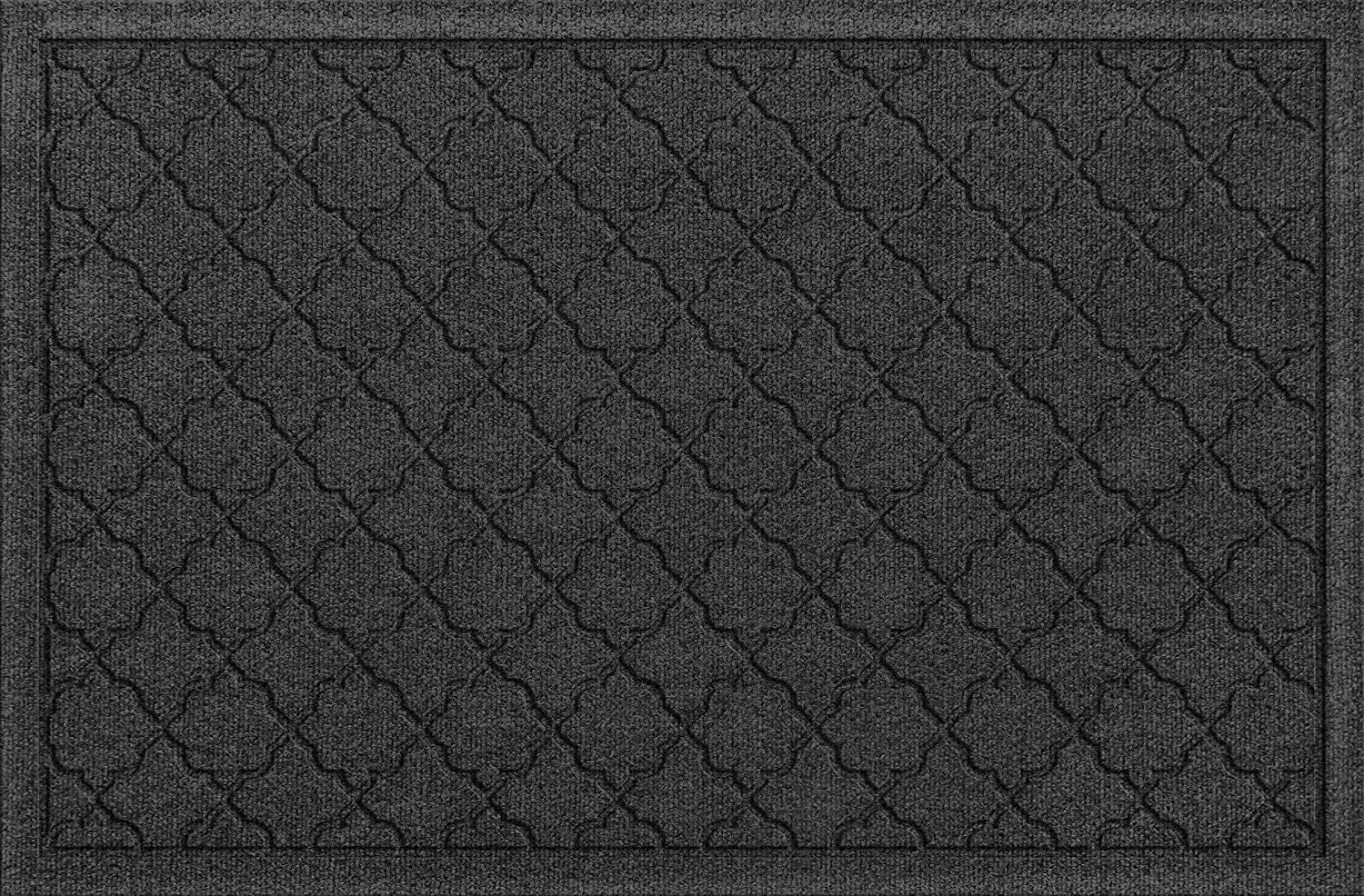 WaterHog Heavy Duty Doorway Mat, 2' x 3', Made in USA, Durable & Skid-Resistant Entryway Mat, Water-Trapping, Indoor/Outdoor Decorative Floor Covering, Cordova Collection, Charcoal