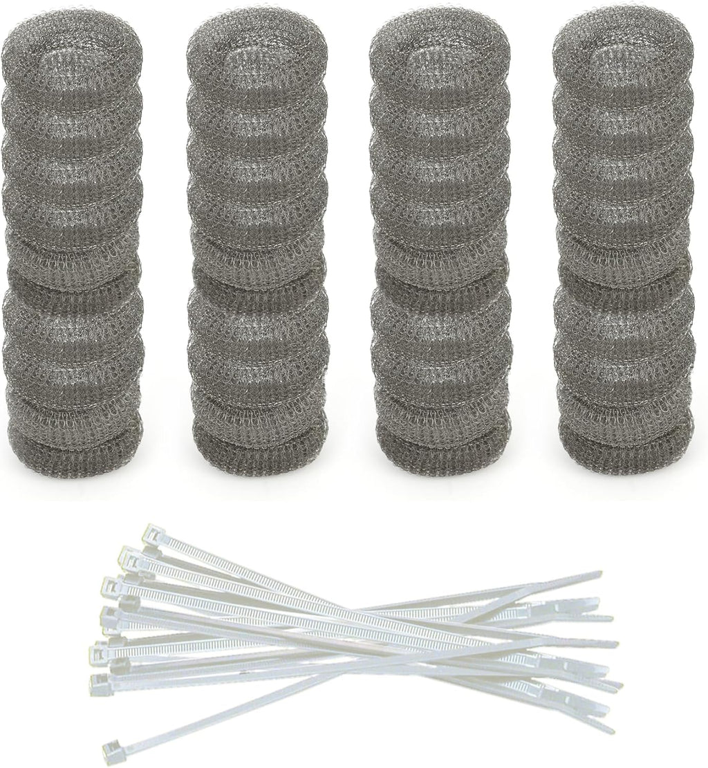 Washing Machine Lint Trap – Stainless Steel Hose Filter, Mesh Drain Catcher, Washer Sock Lint Remover, Rust-Free Snare Laundry Filter with Nylon Cable Ties, 29cmx6.5cm – 24-Pack