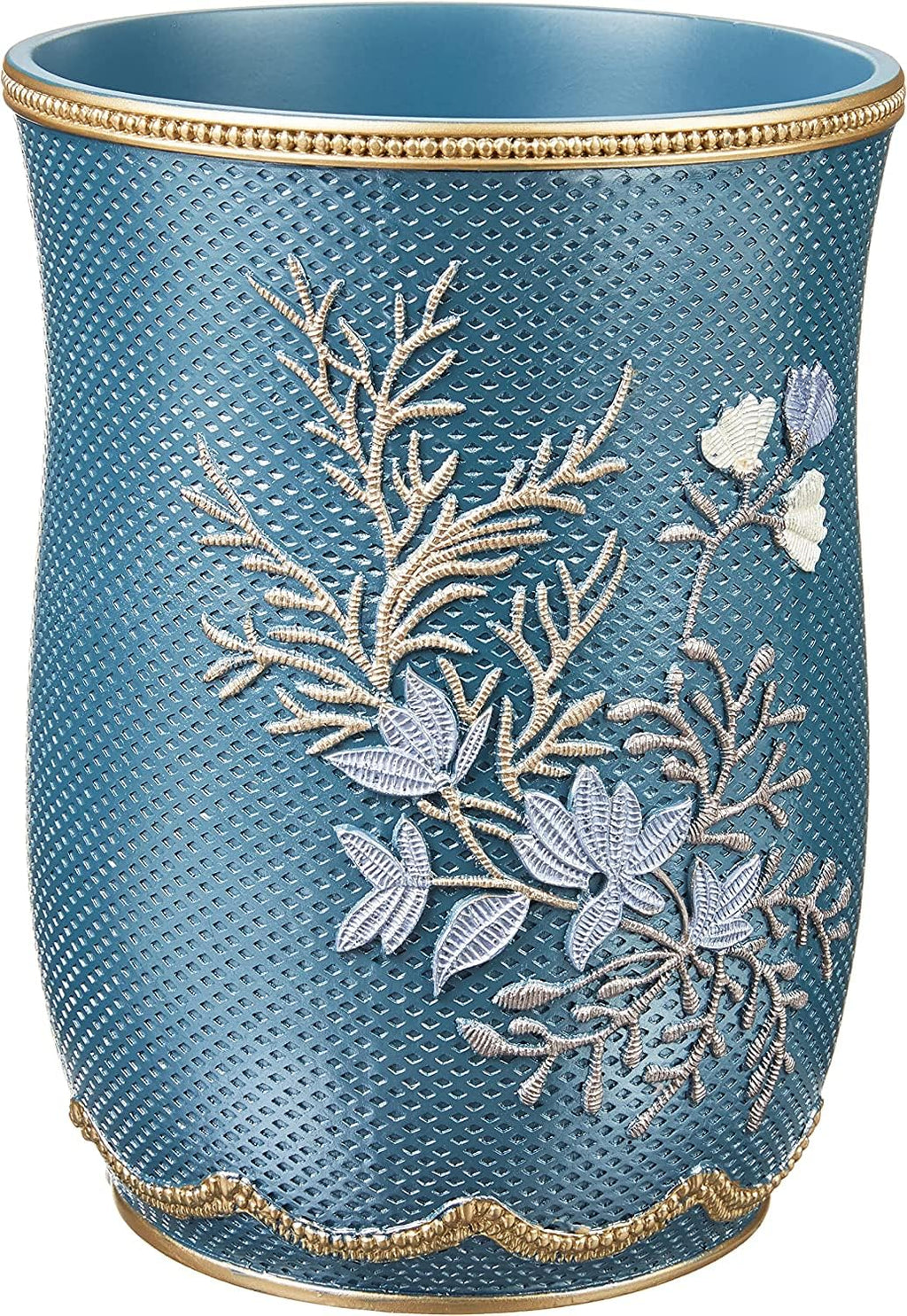 Zahari Home Decorative Trash Can for Bathroom, Office & Bedroom - 2.1 Gallons Stylish & Small Trash Can for Dorms, Desktop & Restroom - Chic Waste Basket for Compact Spaces, Capri