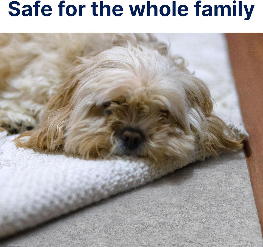 RUGPADUSA, Eco Plush, 8' Square, 3/8" Thick, 100% Felt, Extra Cushioned Rug Pad, Available in 3 Thicknesses, Many Custom Sizes