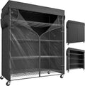 REIBII 45''W Storage Shelves Waterproof Metal Shelving Cover Dustproof Wire Shelving Unit Covers Garage Storage Rack Wire Shelf for Kitchen Pantry Office College, 45Wx17.72Dx72.83H