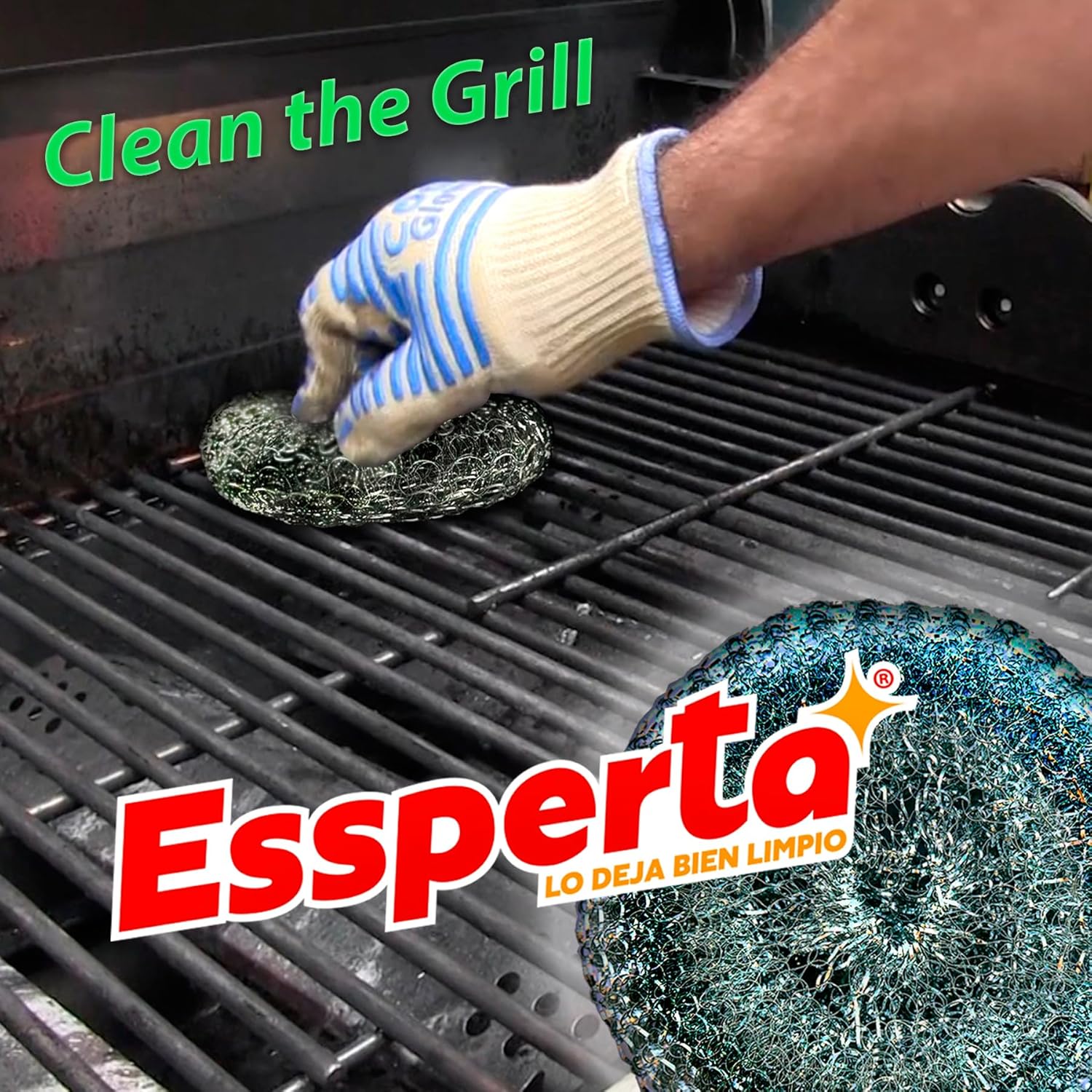 5 Pcs ESSPERTA Stainless Steel Wool Scrubber，5 Steel Scrubber Wool Pads for Cleaning Dishes, Metal Scrubber Pot Scrubbers Can Clean Iron Pots, Stoves, Barbecue Grills, Wash Sink