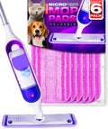 VanDuck Reusable Mop Pads Compatible with Swiffer PowerMop (6 Pack) - Multi-Surface Mopping Pad Refills for Hardwood Floor Cleaning