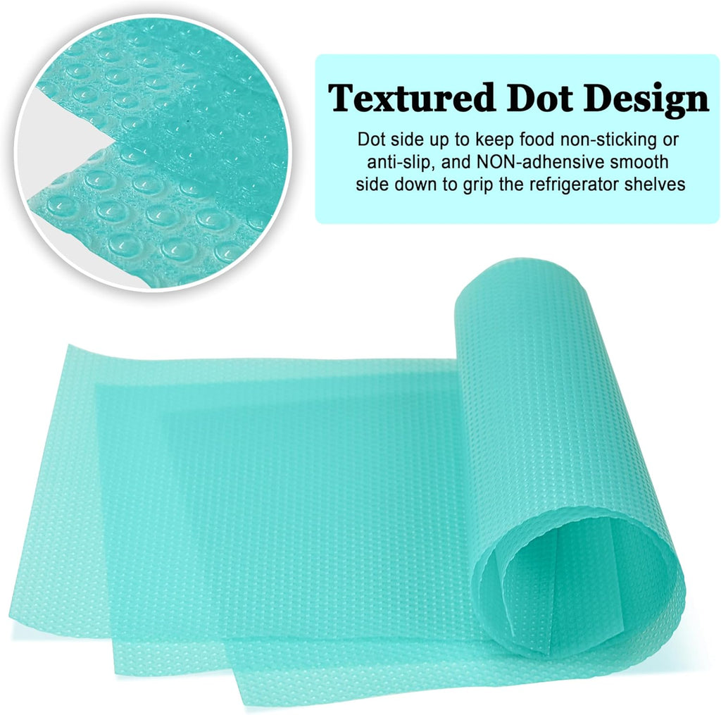 BOPART 12Pcs Refrigerator Liners Washable Fridge Shelf Liners Mats for Freezer Glass Shelves Kitchen Cabinets Cupboards Drawers (17.7" x 11.4")