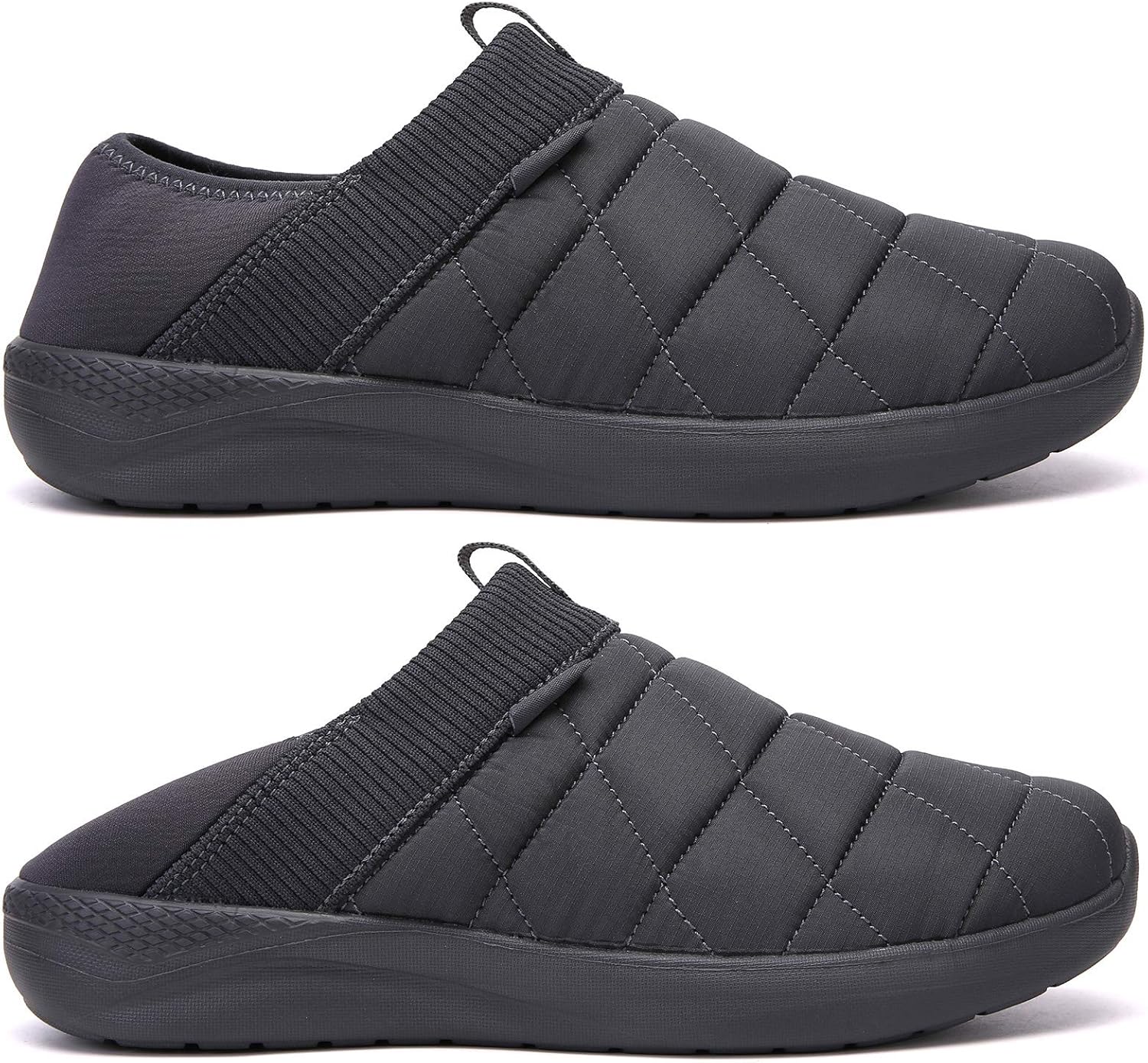 KUBUA Slippers for Men and Womens Indoor House Shoes Plush Slip on Outdoor Garden Loafers