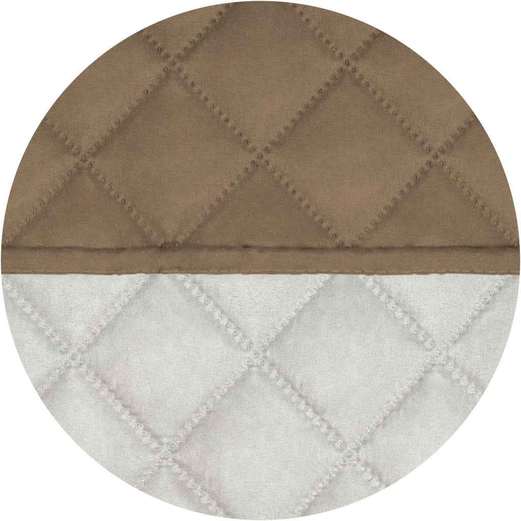 PureFit Reversible Quilted Sofa Cover, Water Resistant Slipcover Furniture Protector, Washable Couch Cover with Non Slip and Elastic Straps for Kids, Dogs, Pets (Oversized Chair, Camel/Ivory)