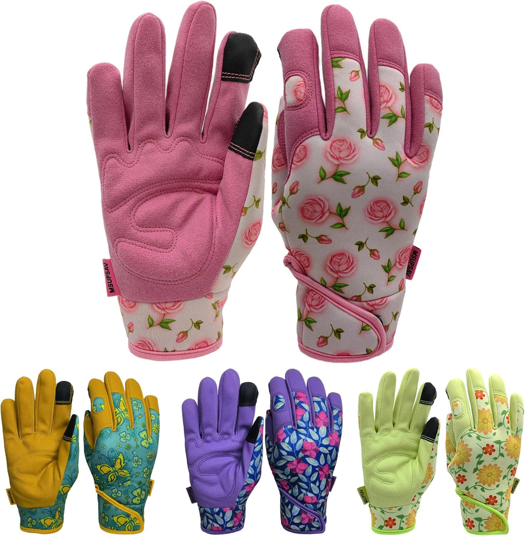 Thorn Proof&Puncture Resistant Gardening Gloves with Grip,Garden Gloves for Women, Leather Work Gloves,Gifts