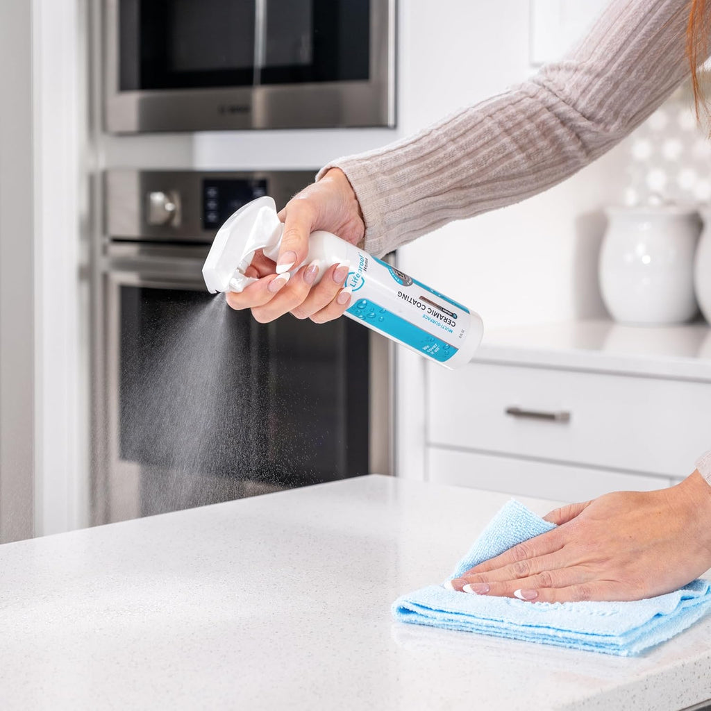 Lifeproof 2-Pack Ceramic Coating Spray Kit - Shine, Seal & Protect Kitchen & Bath Surfaces, Repels Stains & Grime