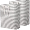 Lifewit 2 Pack Laundry Hamper Large Collapsible Laundry Baskets, Freestanding Waterproof Clothes Hamper with Easy Carry Handles in Laundry Room Bedroom Bathroom College Dorm for Adults, Grey, 2 x 125L
