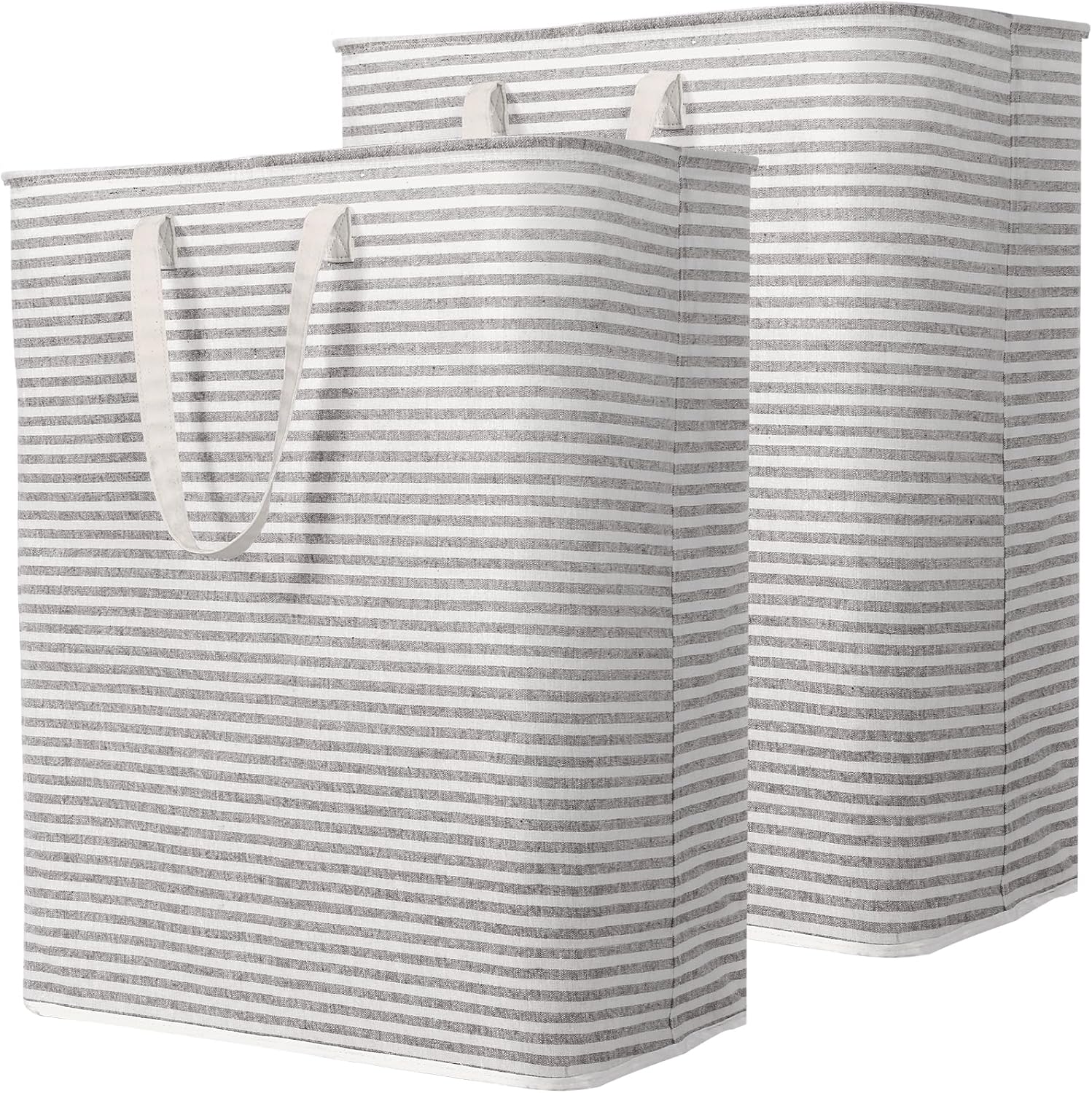 Lifewit 2 Pack Laundry Hamper Large Collapsible Laundry Baskets, Freestanding Waterproof Clothes Hamper with Easy Carry Handles in Laundry Room Bedroom Bathroom College Dorm for Adults, Grey, 2 x 125L