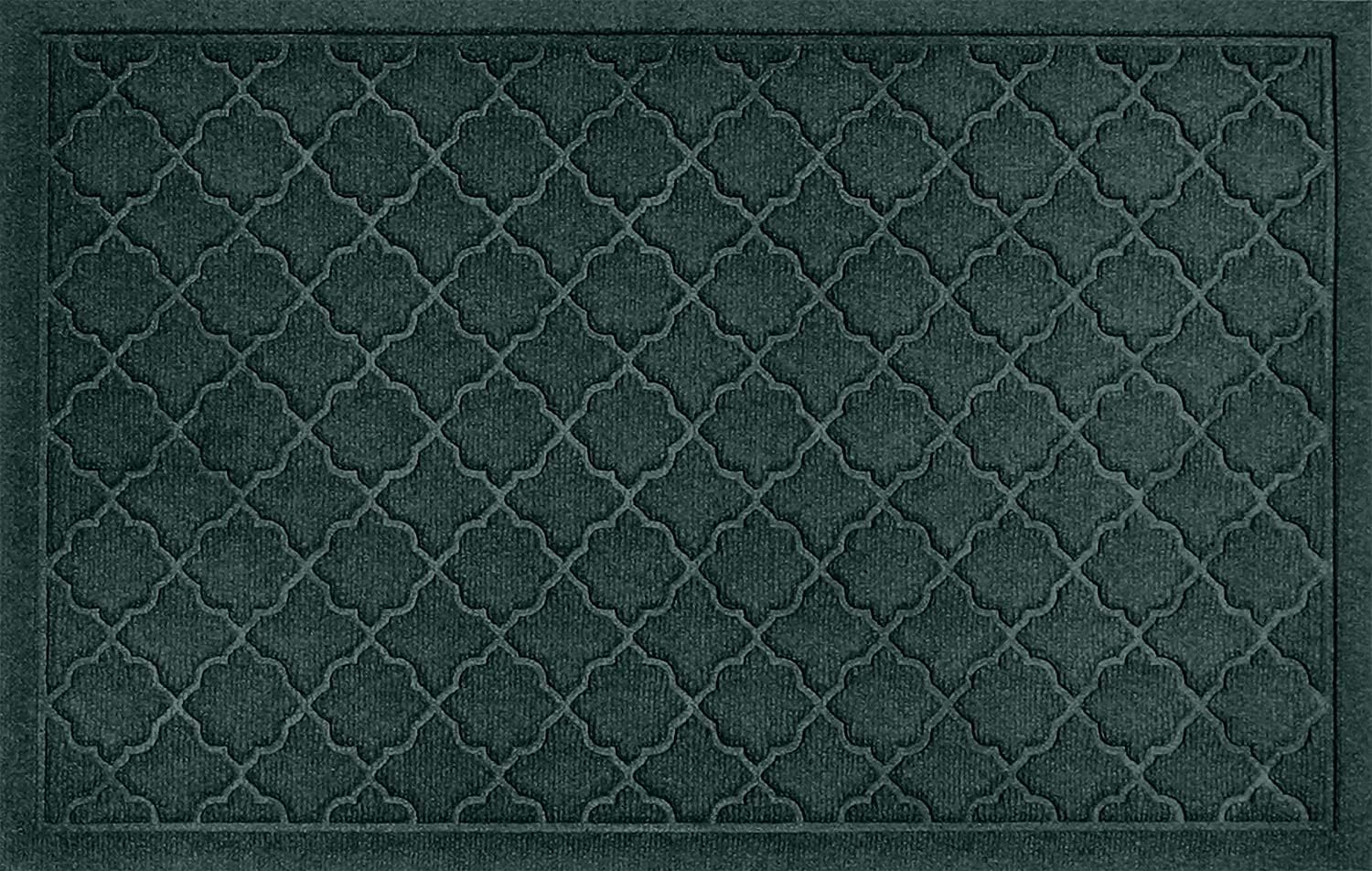 WaterHog Heavy Duty Doorway Mat, 2' x 3', Made in USA, Durable & Skid-Resistant Entryway Mat, Water-Trapping, Indoor/Outdoor Decorative Floor Covering, Cordova Collection, Evergreen