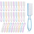 50 Pcs Handle Grip Nail Scrubber Brushes, Manicure Pedicure Cleaning Brushes for Fingernails and Toes, Multi-Purpose Cleaning Tools in 5 Colors