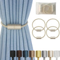 Magnetic Curtain Tiebacks 4 Pack Beige Curtain Rope Tieback Curtain Holders for Drapes Modern Tie Backs Decorative Curtain Holdbacks