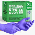 SafeWay Nitrile Disposable Gloves — Multi-Purpose Powder-Free, Non-Latex, Medical Use, and Textured Fingertips for Food Prep, Cleaning, Tattoo, Nursing, Lab, Examination, & More — (6000 pcs, X-Large)