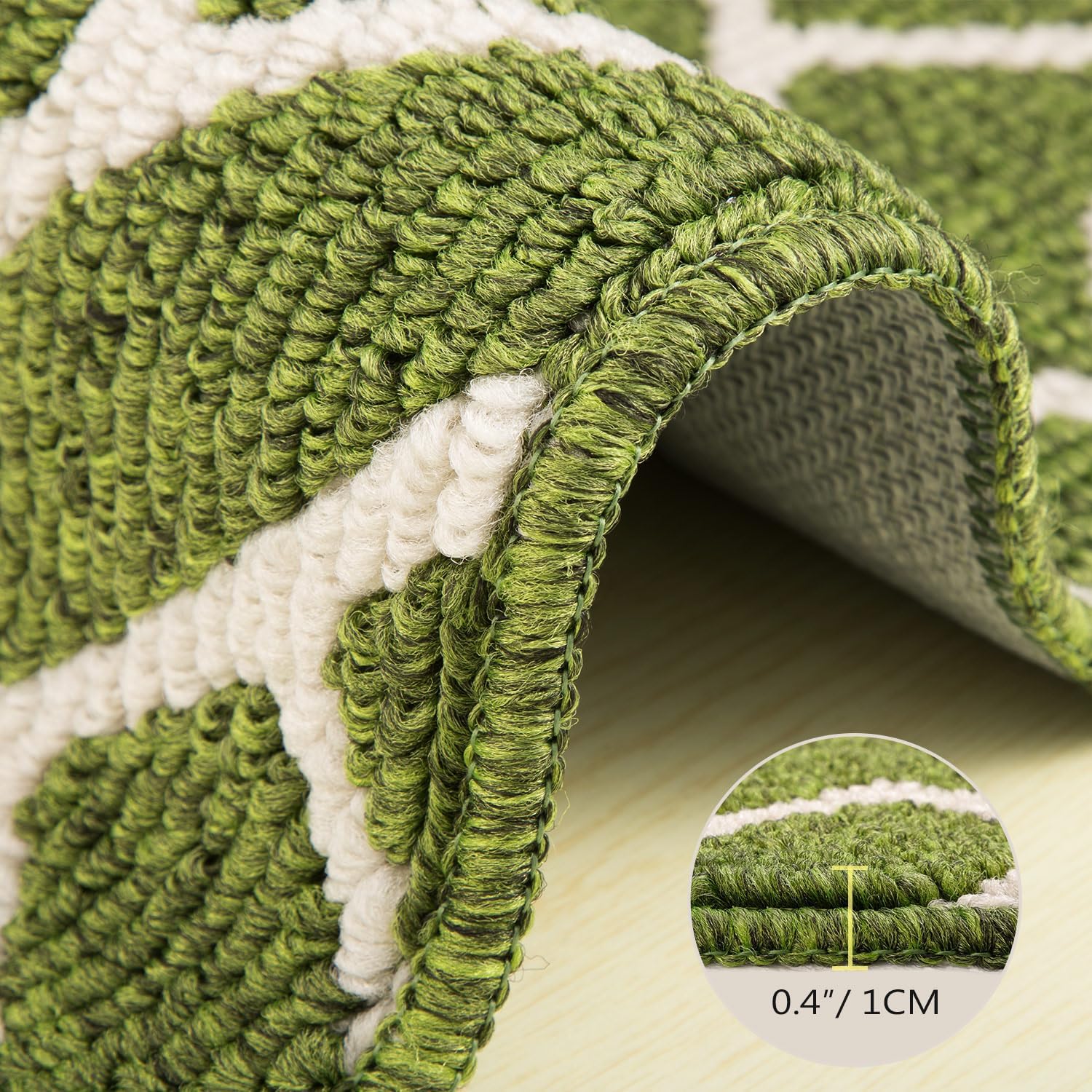 hicorfe Indoor Doormat,Front Back Door Mat Rubber Backing Non Slip Door Mats 20"x48" Absorbent Resist Dirt Entrance Doormat Inside Floor Mats for Entryway Washable Low-Profile(Sage Green)