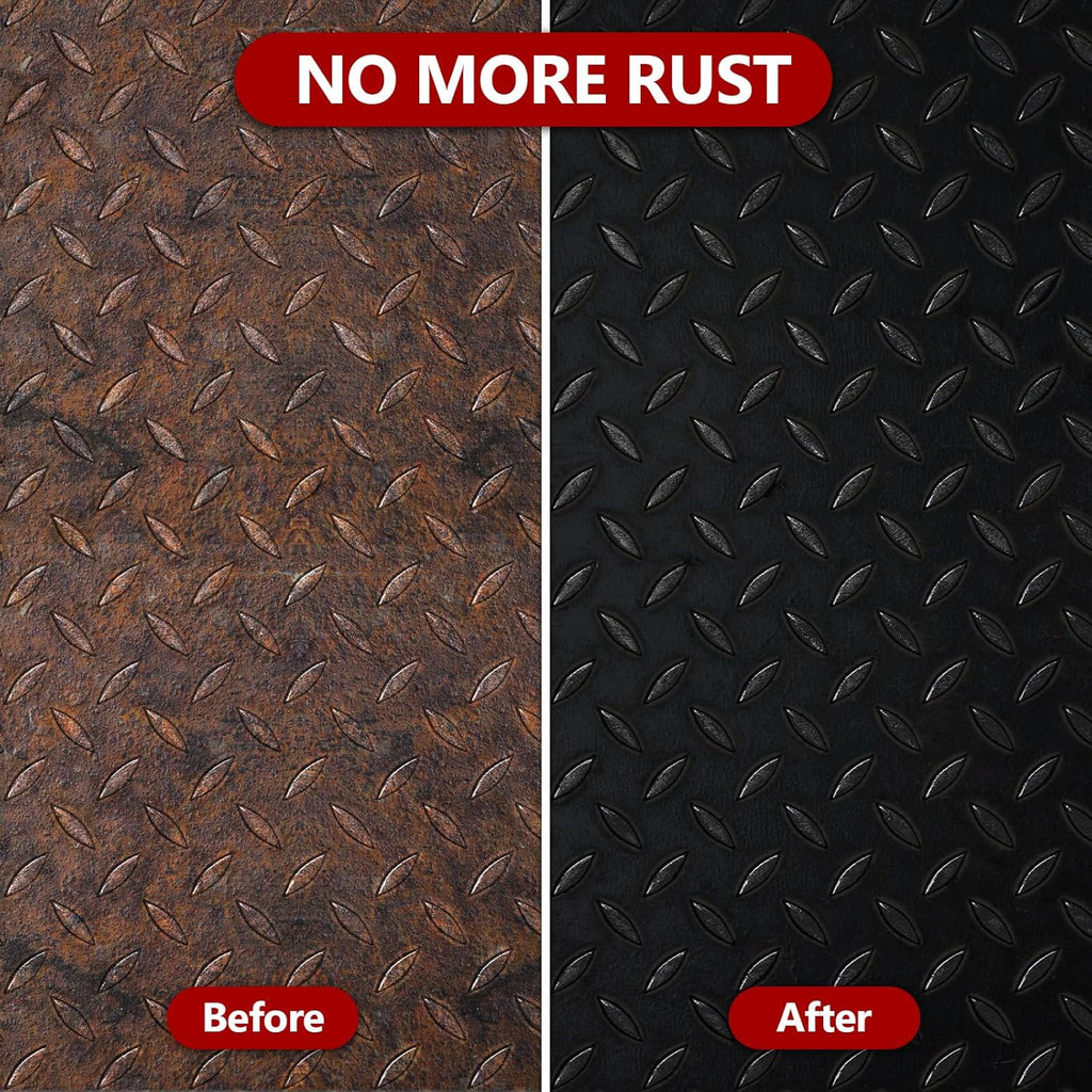 4-in-1 Rust Converter & Metal Primer, 34 Fl Oz Black Rust Inhibitor Paint for Metal, Automotive Rust Reformer, Industrial Grade Water Based, Heat Resistance & UV Resistant