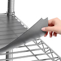 Shelf Liners for Wire Shelf System: Set of 5 in Graphite: 12 x 22 inch: Plastic Wire Shelving Shelf Mats