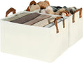 GRANNY SAYS Storage Baskets for Shelves, Closet Organizer Bins, Clothes Storage Bins with Metal Frame, Large Baskets for Organizing and Storage, Collapsible, Ivory, 2-Pack