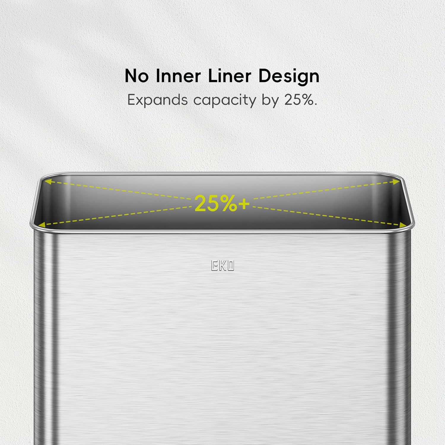 EKO Mirage X 80 Liter / 21.1 Gallons Motion Sensor Trash Can, Automatic Large Kitchen Trash Can Touchless, Stainless Steel