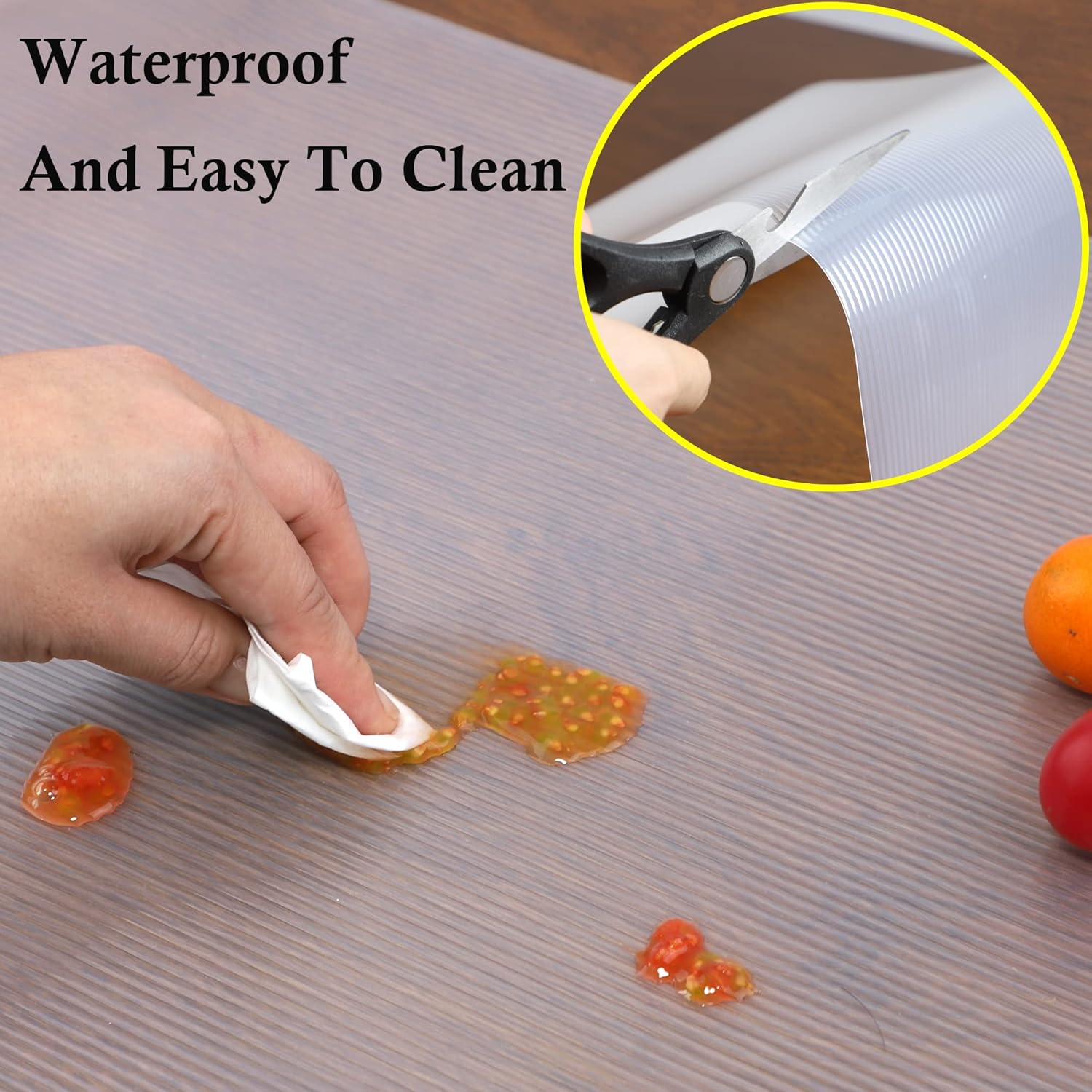 Shelf Liners for Kitchen Cabinets 11 Inch Wide X 20 Ft Non Adhesive Cabinet Drawer Liners Non Slip Clear Waterproof Closet Wire Pantry Shelves Liner Fridge Cupboard Mat for Kitchen Bathroom
