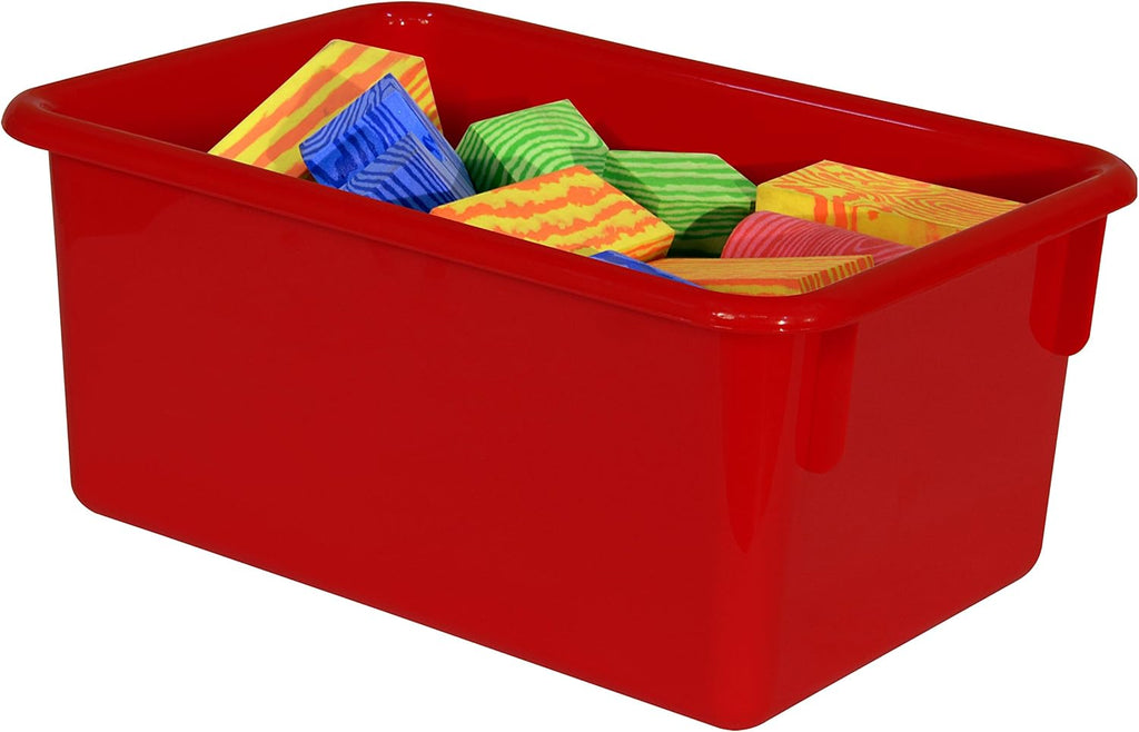 Wood Designs Cubby Storage Bin, Heavy Duty Plastic Containers for Kids Assorted Cubby Tray Set of 25
