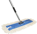 Nine Forty 24" Premium Cotton Dust Mop Kit - Heavy Duty Mop Head with Handle for Industrial, Commercial, and Residential Cleaning - Dry Floor Duster for Hardwood Surfaces - White