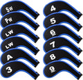 Golf 12pcs Thick Synthetic Golf Iron Head Covers Set Headcover Fit All Brands Callaway Ping Taylormade Cobra Etc. Also Custom Name
